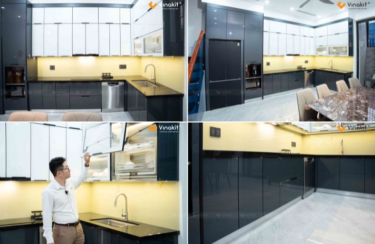Tủ bếp Inox cánh kính Chị Thương – Hải Phòng