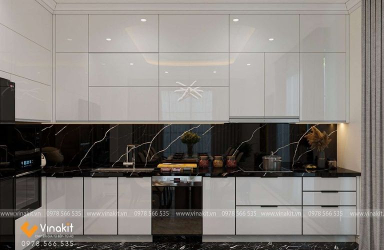 Tủ bếp nhựa cánh Acrylic AC11