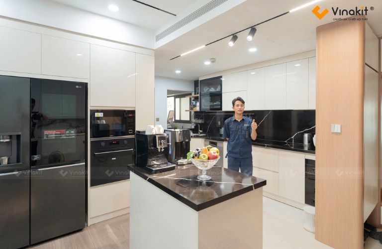 Bảng giá thiết kế, thi công tủ bếp nhựa