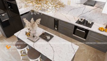 Mẫu tủ bếp INC11