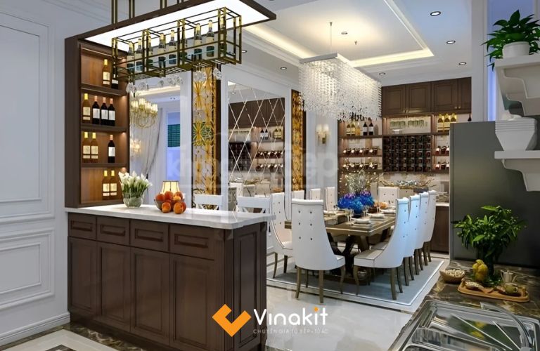 Chiều cao quầy bar tủ bếp