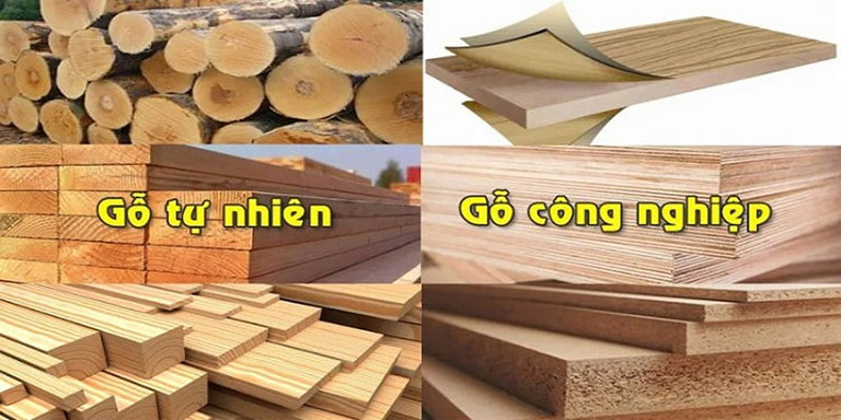 gỗ công nghiệp và gỗ tự nhiên