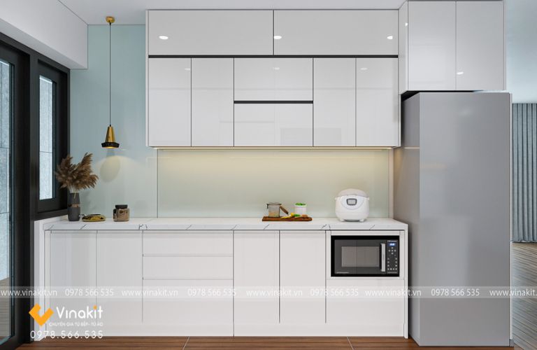 Tủ bếp nhựa cánh Acrylic AC01