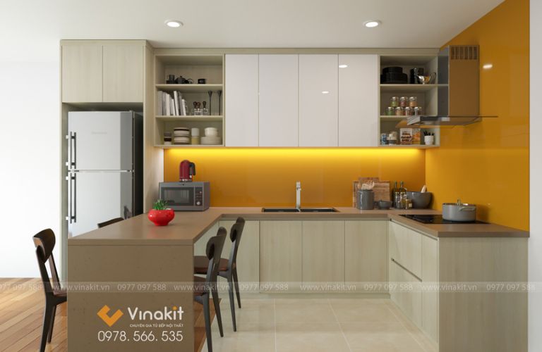 Tủ bếp phủ Laminate