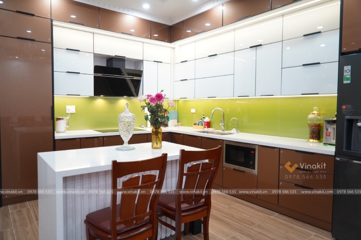 Tủ bếp inox vinakit có tính thẩm mỹ cao