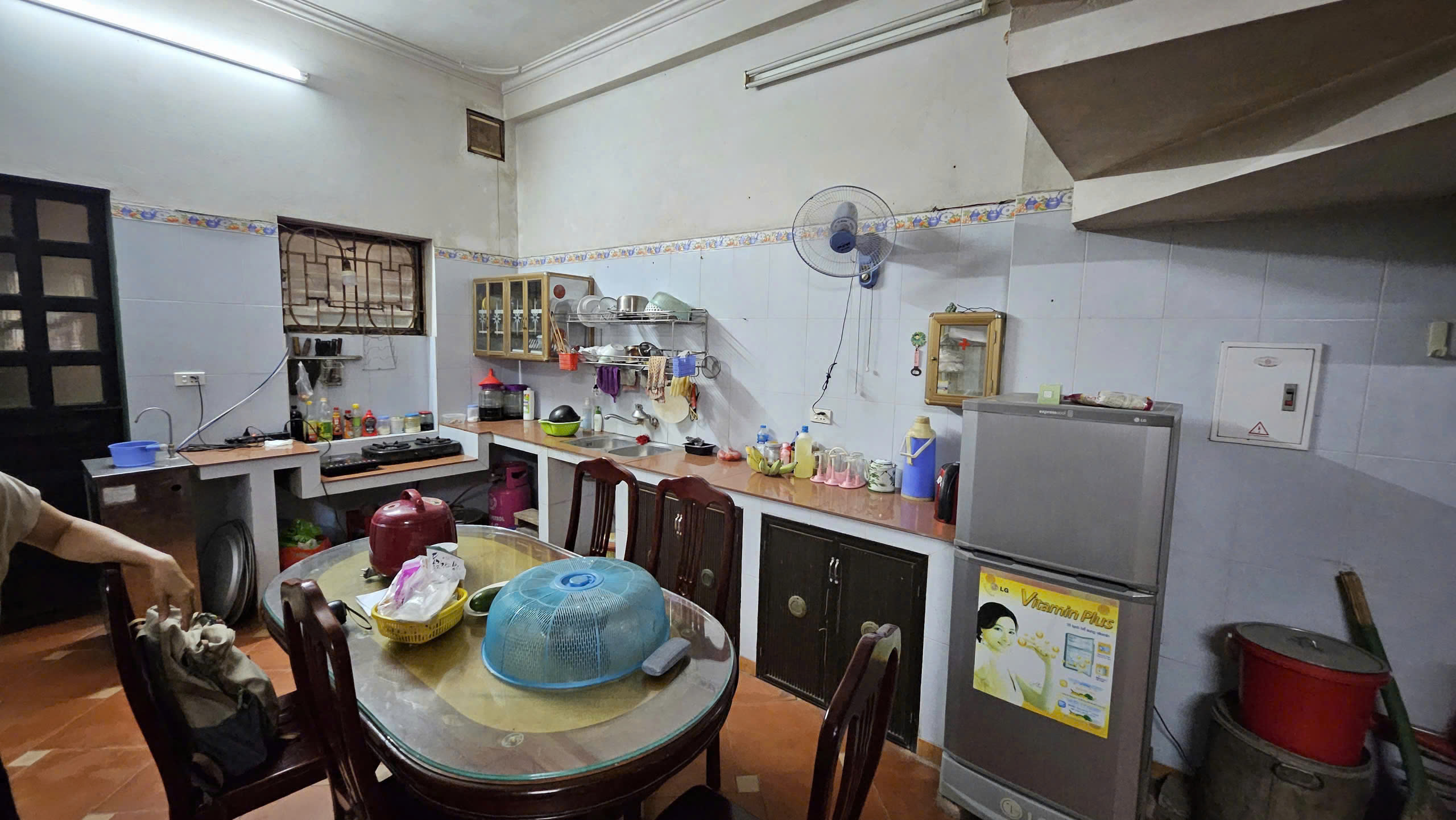 Tủ bếp inox cánh Melamine nhà Anh Minh - Tân Triều