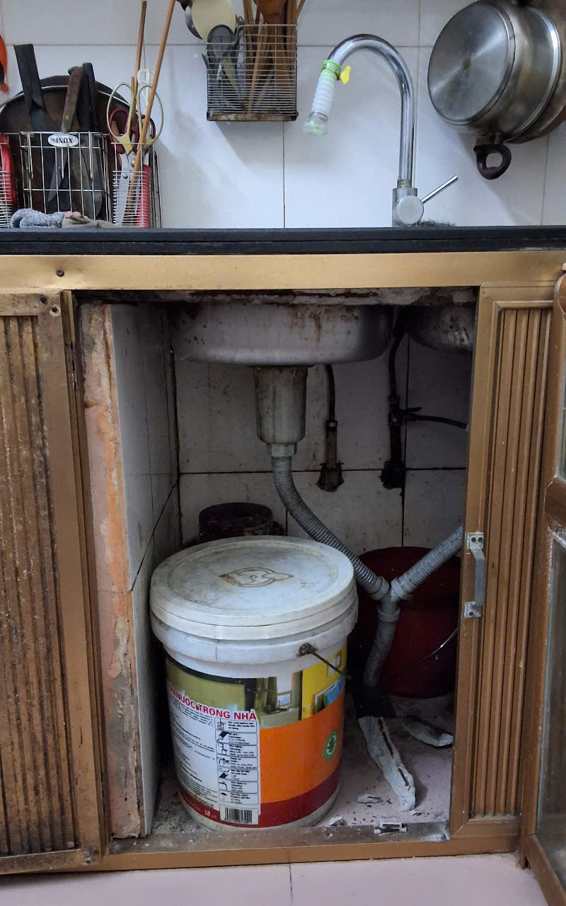 Dự án tủ bếp inox cánh kính cường lực Anh Hiển – Hải Phòng