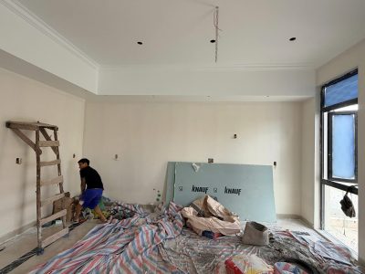 Hiện trạng khu vực tủ bếp cũ nhà chú Trọng tại Hải Phòng trước khi được Vinakit cải tạo.