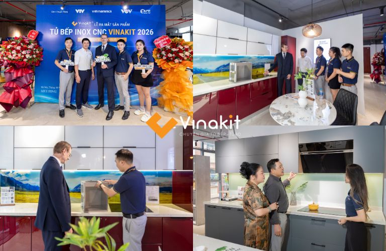 Vinakit ra mắt thế hệ Tủ Bếp Inox CNC Vinakit 2026