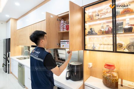 Hoàn thiện dự án tủ bếp MDF chống ẩm tại Trần Quốc Hoàn