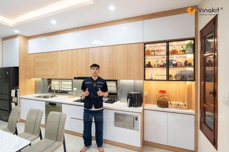 Hoàn thiện dự án tủ bếp MDF chống ẩm tại Trần Quốc Hoàn