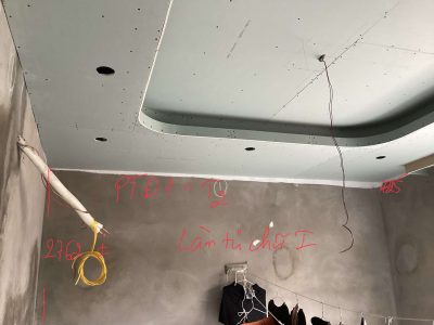 Hiện trạng thô dự án nội thất chung cư Lê Văn Lương - nhà anh Phương, trong giai đoạn đo đạc và khảo sát thực tế