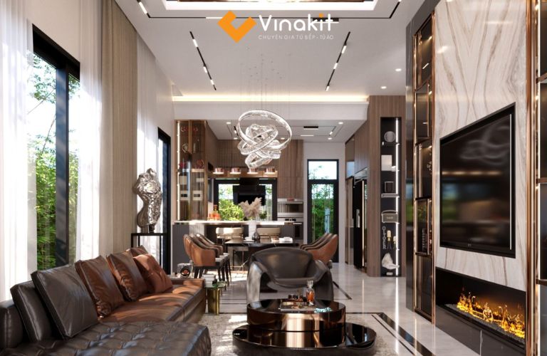 Chi phí thi công nội thất biệt thự trọn gói tại TP HCM từ vài triệu đến vài chục triệu đồng/m²