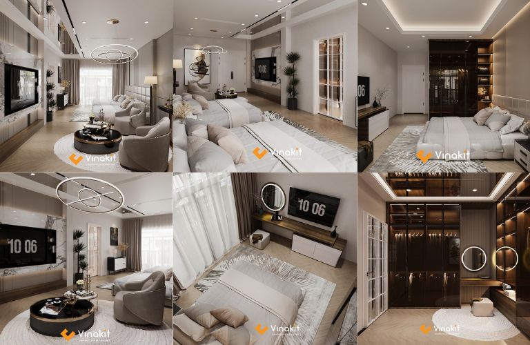 Nội thất biệt thự NTBT12nổi bật với phong cách hiện đại