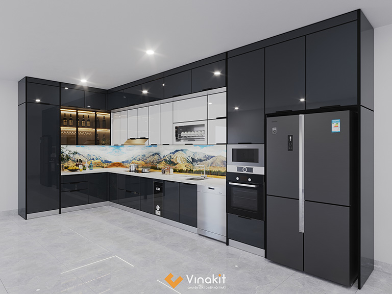 tủ bếp full phụ kiện 