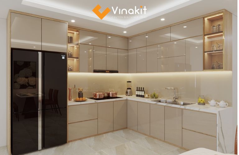 Tủ bếp MDF phủ Acrylic