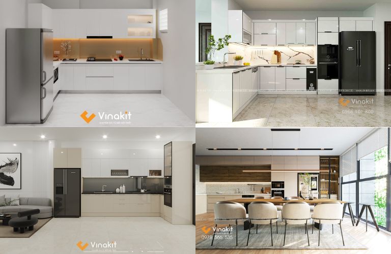 Vinakit – Đơn vị thi công tủ bếp MDF phủ Acrylic uy tín số 1