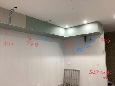 Đo đạc hiện trạng bếp nhà chị Giang, Bùi Xương Trạch.