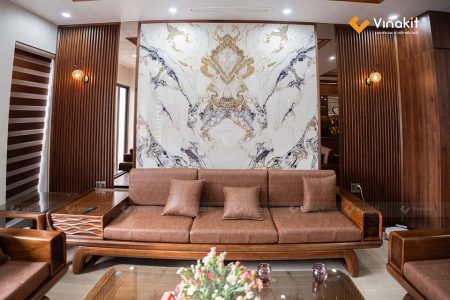 Cận cảnh bàn giao công trình thiết kế thi công nội thất Hà Đông nhà chị Yến.