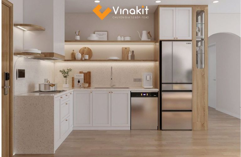 Mẫu nhà bếp nhỏ phong cách tối giản