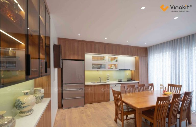Tủ bếp Melamine nhà chú Thắng