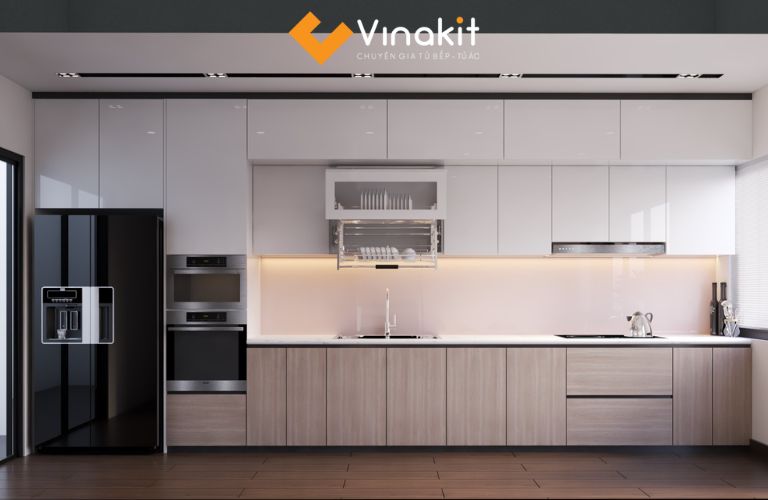 Tủ bếp nhựa có màu sắc phong phú, đẹp và nổi bật về mặt thị giác