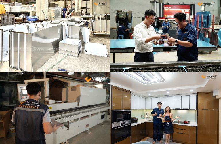 Vinakit sở hữu nhà máy sản xuất riêng và quy trình kiểm soát vật liệu nghiêm ngặt, đảm bảo chất lượng sản phẩm