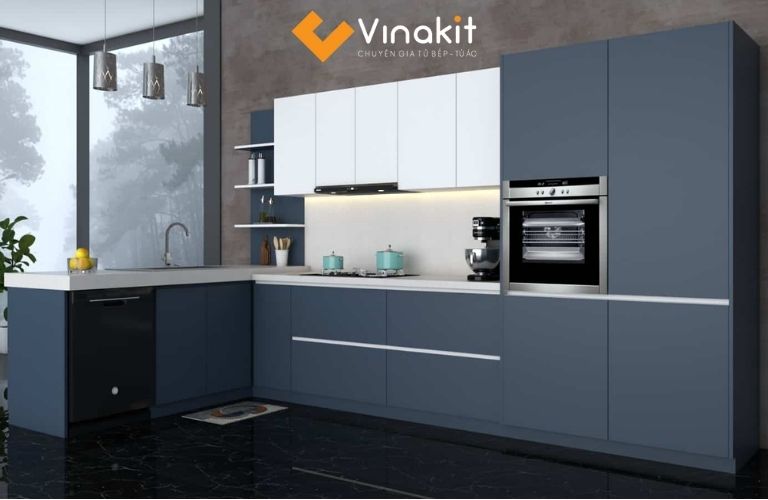 Tủ bếp Laminate chữ L