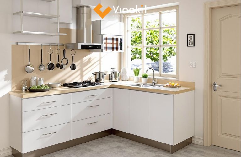 Chọn tủ bếp đóng nếu đây là bếp chính, yêu cầu đẹp, sạch, gọn và đồng bộ nội thất