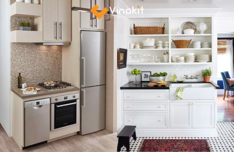 Mẫu tủ bếp dưới mini dành cho căn hộ nhỏ