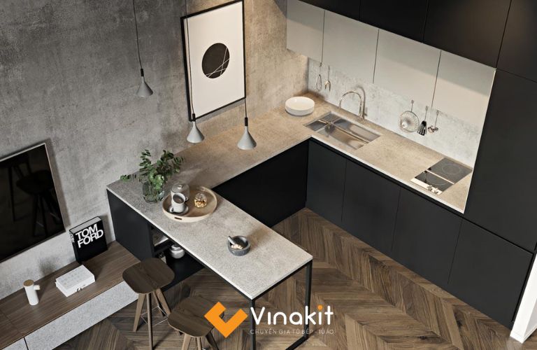 Tủ bếp dưới phong cách tối giản (Minimalist)