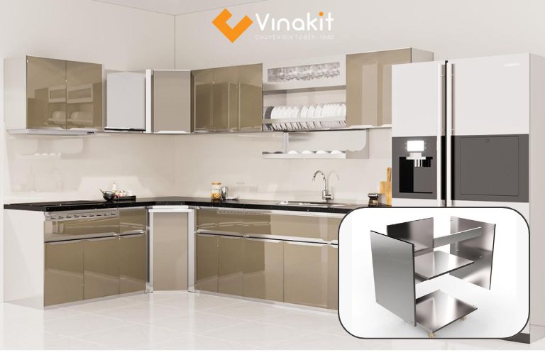 Tủ bếp inox hệ module