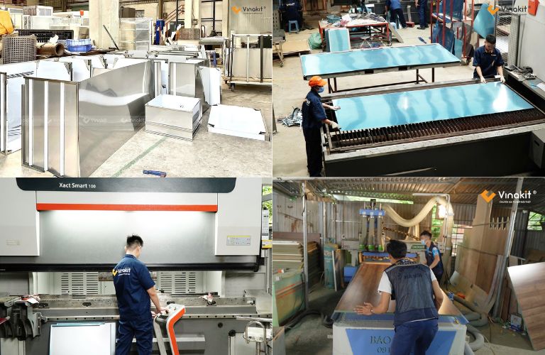 Vinakit Đơn vị hàng đầu trong lĩnh vực thiết kế và thi công tủ bếp nhôm giả gỗ