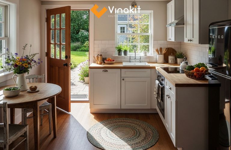 Có nên đặt bếp gần cửa ra vào không?