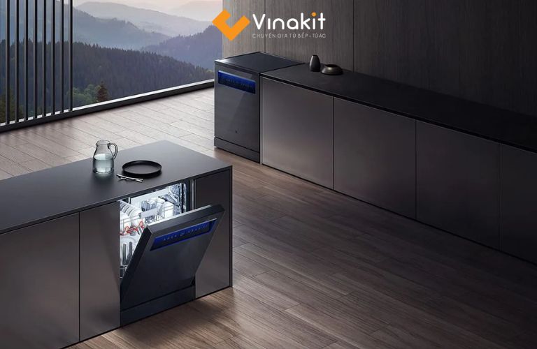 Tích hợp máy rửa bát thông minh với tủ bếp