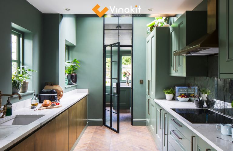 Vật liệu sáng tạo và thiết kế xanh trong bếp