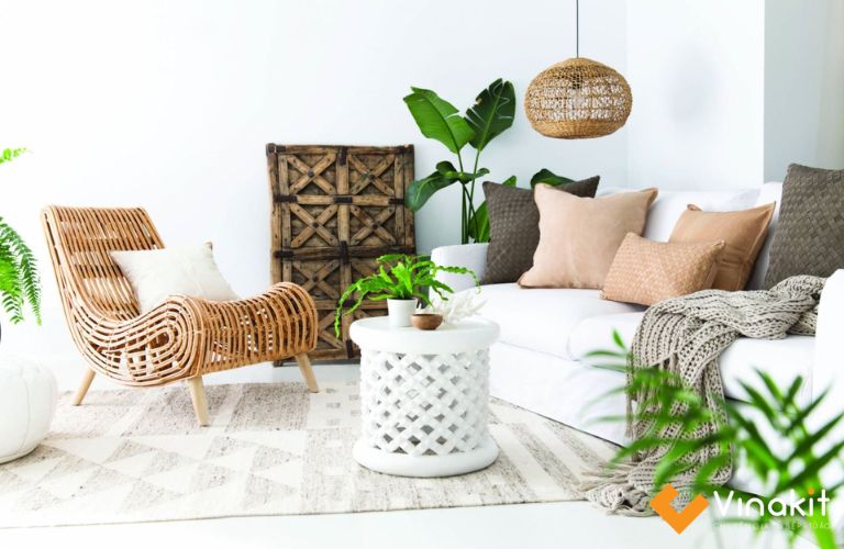 Sử dụng vật liệu tự nhiên trong thiết kế nội thất