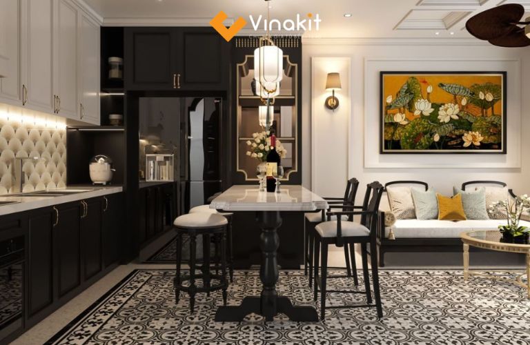 Tạo không gian bếp ấm cúng và sang trọng