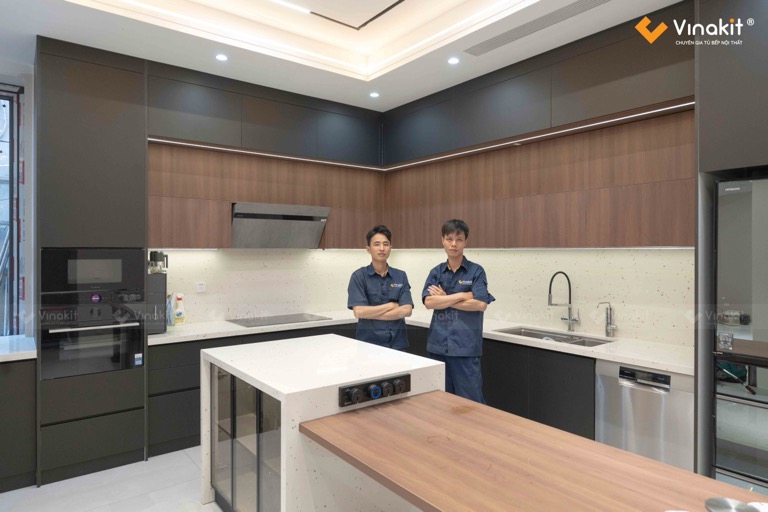 Công trình thi công tu bếp nhà anh Hải ở Hải Dương