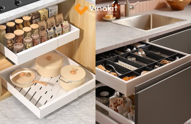 Phụ kiện sắp xếp gia vị và dụng cụ nấu nướng