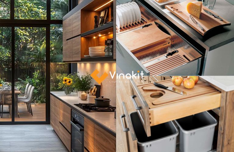 Mẫu phụ kiện tủ bếp chất lượng cao của Vinakit