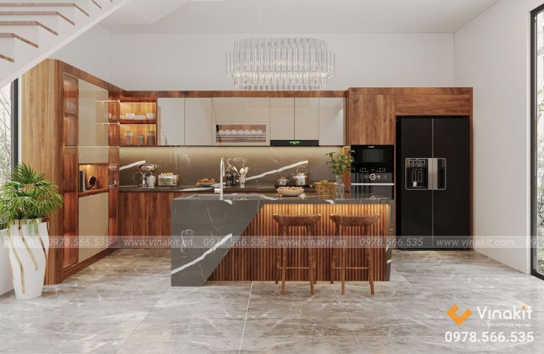 Tủ bếp có bàn đảo