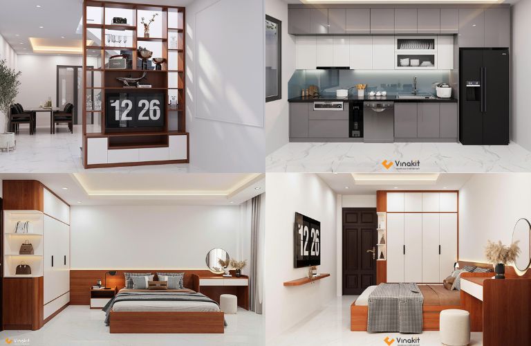 Báo giá thiết kế thi công nội thất cho nhà liền kề