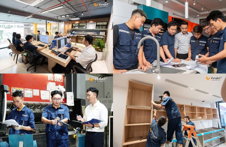 Đội ngũ kiến trúc sư, kỹ sư và thợ thi công tay nghề cao của Vinakit