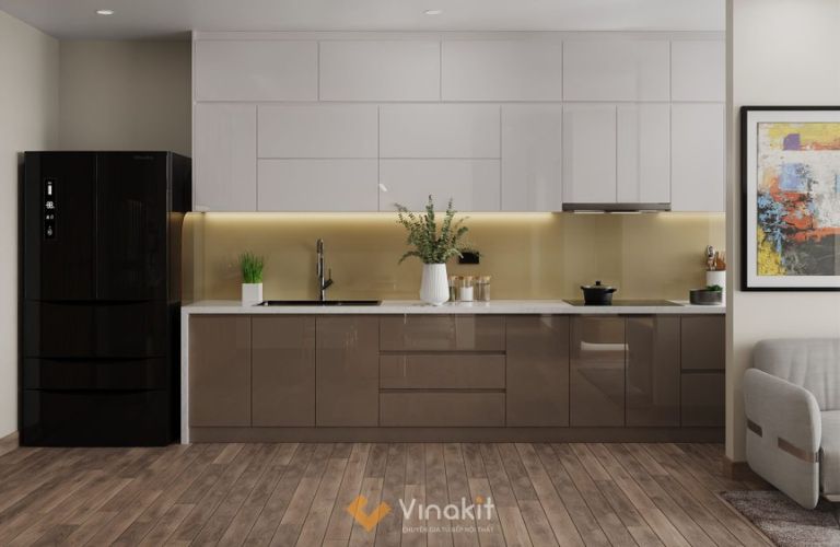 Tủ bếp nhôm cánh Acrylic AL15