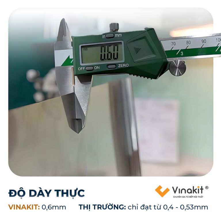 Độ dày inox 0.6mm