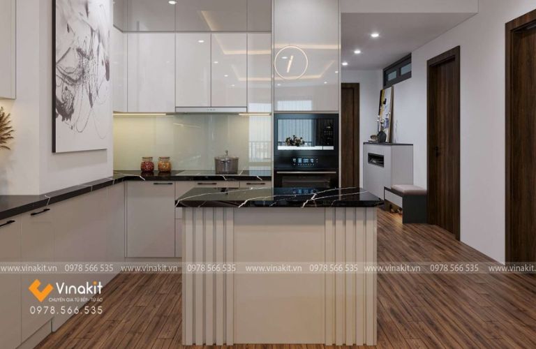 Tủ bếp nhựa cánh Acrylic AC13