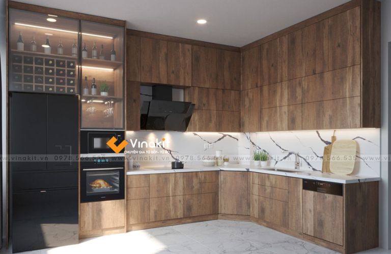 Tủ bếp nhựa cánh Laminate CLA07