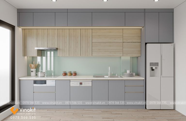 Tủ bếp nhựa cánh Laminate CLA02