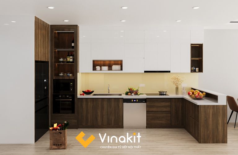 Tủ bếp nhựa cánh Laminate CLA11